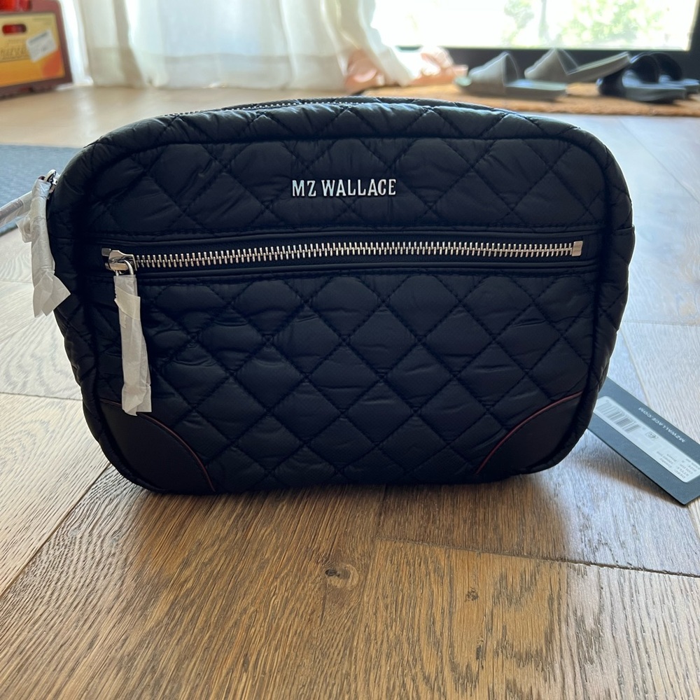 MZ Wallace Small Crosby in Black/Silver NWT